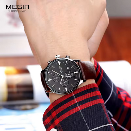 MEGIR Chronograph Herrenuhr – Sportlich, stilvoll & funktional