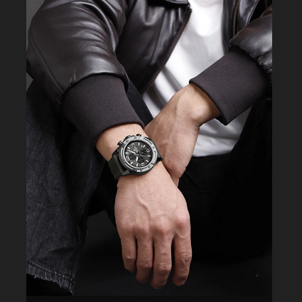 NAVIFORCE Chronograph Herrenuhr mit Echtlederarmband