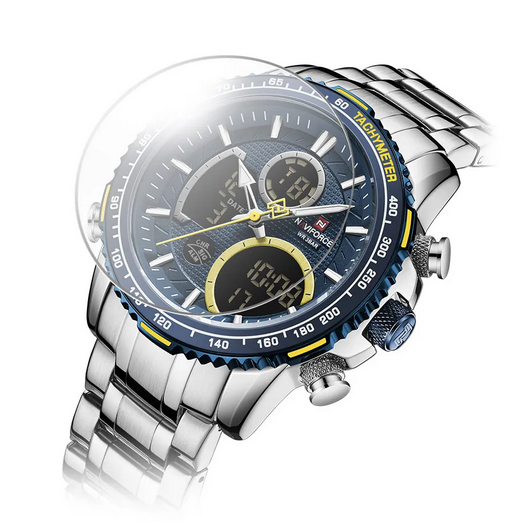 NAVIFORCE Herrenuhr mit Analog- & Digitalanzeige