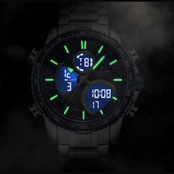 NAVIFORCE Herrenuhr mit Analog- & Digitalanzeige