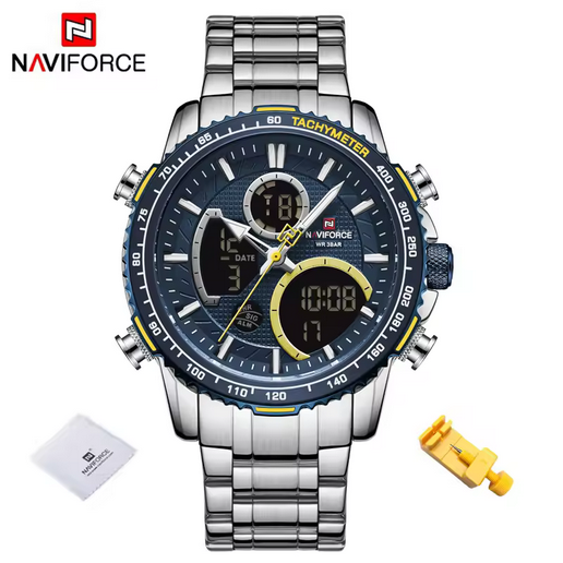 NAVIFORCE Herrenuhr mit Analog- & Digitalanzeige