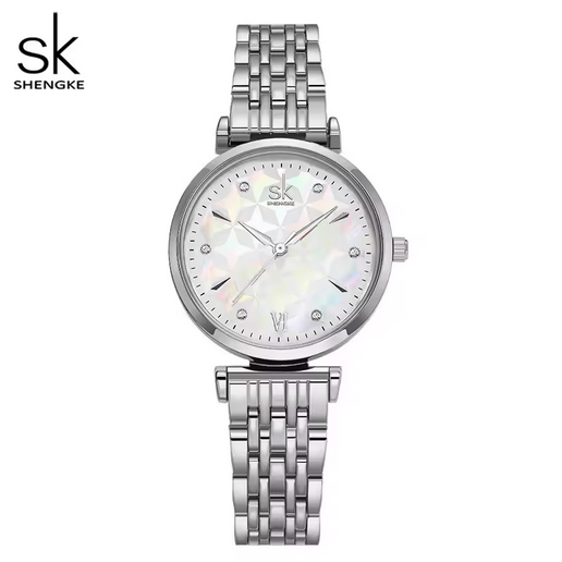 Shengke Damenuhr – Schlichte Eleganz in Silber