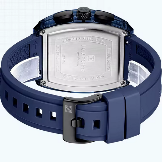 NAVIFORCE Herrenuhr – Chronograph, Silikonarmband, 5 ATM