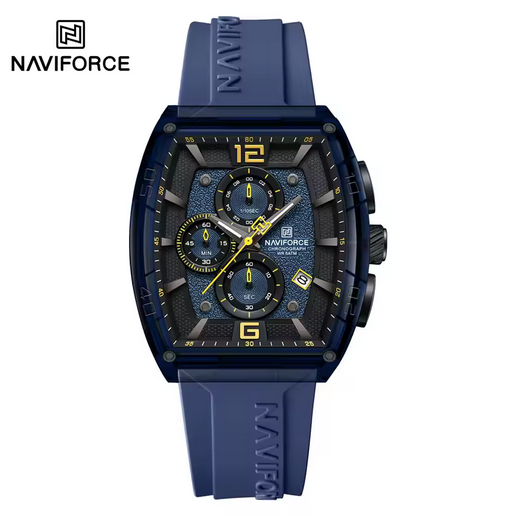 NAVIFORCE Herrenuhr – Chronograph, Silikonarmband, 5 ATM