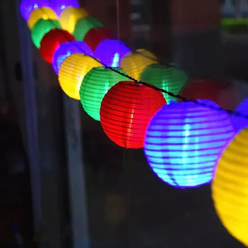 Nischenkauf.ch - LED Solar-Lampion-Lichterkette mit 7 Lichtmodi