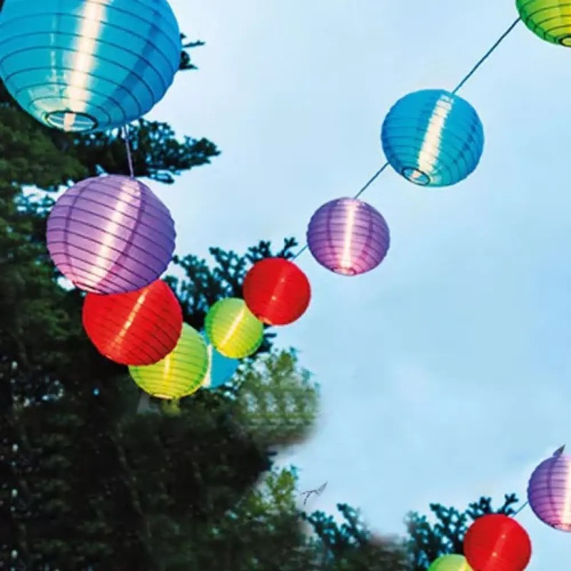 Nischenkauf.ch - LED Solar-Lampion-Lichterkette mit 7 Lichtmodi