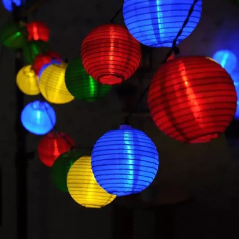 Nischenkauf.ch - LED Solar-Lampion-Lichterkette mit 7 Lichtmodi